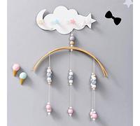 Alomejor Crochets Muraux Moon Star, Design Multifonction Mignon, Idéal pour la Décoration de Chambre D'enfant, Fabriqués en Matériau PP Durable, Taille 29 X 14 Cm, 1 Pièce (Comme montré)