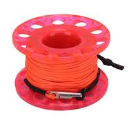 Alomejor Crystal - Bobins de Revêtement de Rouleau à Doigt avec Clip en Acier Inoxydable, Rôle de Complot Orange de 30 M pour L'exploration sous-Marine (Roue Rouge)