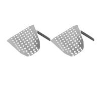 Alomejor Cuillère à Frites Ergonomique en Acier Inoxydable, avec Trous pour Pop-corn, 2 Pièces, Cuillère de Grande pour Salles de Cinéma, 7,7x7,5x4,3 Pouces