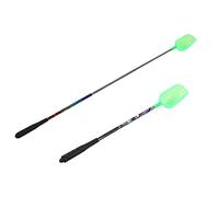 Alomejor Cuillères à Lancer d'Appâts, Télescopique 83 cm, Manche Antidérapant en Acier Inoxydable, 2 Pièces, Noir