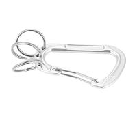 Alomejor D Boucle Mousqueton Multi-Fonctionnel en Alliage D'aluminium Mousqueton Porte-clés Crochet Mousquetons d'escalade Mousquetons de Sécurité pour Camping Randonnée(Argent)