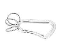 Alomejor D Boucle Mousqueton Multi-Fonctionnel en Alliage D'aluminium Mousqueton Porte-clés Crochet Mousquetons d'escalade Mousquetons de Sécurité pour Camping Randonnée(Argent)