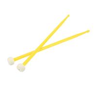 Alomejor de Batterie, Maillet de Batterie en Feutre et Nylon, Ensemble de à Double Tête pour Joueurs de Timbales et de Caisse Claire (YELLOW)