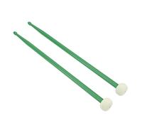 Alomejor de Batterie, Maillet de Batterie en Feutre et Nylon, Ensemble de à Double Tête pour Joueurs de Timbales et de Caisse Claire (GREEN)