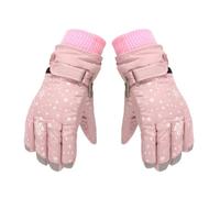Alomejor de Ski d'hiver, Coupe-Vent, Flexibles, Conception à 5 Doigts pour Le Snowboard, la Luge, Motif Rose, 1 Paire (Rose Clair)