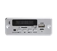 Alomejor Decoding Board with Bluetooth Control 5.0 (Silver) | Prend en charge l\'entrée AUX, fonction carte son USB, modes multi-play : USB/SD/Bluetooth/FM/AUX.