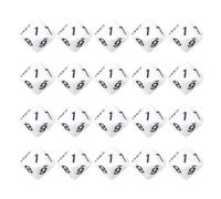 Alomejor Décoration de Décoration à Domicile Ensemble de Dés, Joyeux Gibier de Gibier pour la Fête, Leçons de Chiffres, 20pcs (White)