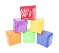 Alomejor Dés en Mousse Souple pour Un Apprentissage Interactif, 6 Cubes Multicolores avec Inserts Transparents, Idéaux pour Les événements Scolaires et Les Activités Scolaires à la Maison
