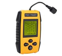 Alomejor Détecteur de Poisson LCD Portable pour Les Amateurs de Pêche, Capteur Sonar, Accessoire de Pêche pour Utilisation en Rivière ou en Mer, Matériau ABS, Plage de Profondeur de 100M