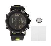 Alomejor Digital Watch Walk avec de la Pression Atmosphérique, Montre-Bracelet Multifonctionnelle pour la Pêche (Vert Noir)