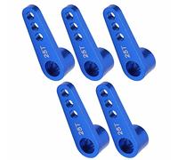 Alomejor Direction Servo Durable en Aluminium Alliage en Aluminium Servo Cornes pour 02073 Mg946r E9001, Couleur Bleue, Paquet de 5, adapté aux Voitures Modèles
