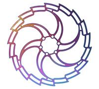 Alomejor Disque de Vélo, Frein à Disque de Vélo en Acier Inoxydable de Coupe CNC, Couleur de Galvanoplastie Anti-oxydation avec 3 Tailles 160 Mm 180 Mm 203, pour de Route de (203MM)