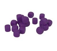 Alomejor DIY 16 Mm Coin Rond dans Le Plastique Virgin 20pcs Dice Set pour Les Jeux de société Outils D'enseignement (Purple)