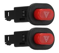 Alomejor Double-Motorcorrad Warn Bouton de Commutateur de Lampe à Longueur Long-Joy Danger Danger Light Contrôleur pour le Scooter à Moteur, 2 PCS Installation Easy Installation Bouton de Test de