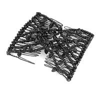 Alomejor Double Peigne Magique, Pince à Perles, Décoration de Feuille, épingle à Cheveux Durable pour une Coiffure élégante (BLACK)