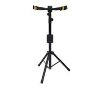 Alomejor Double Support de Guitare, Double Support de Guitare à Verrouillage Automatique pour électrique Acoustique Classique Basse ukulélé de au Sol