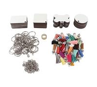 Alomejor Ébauches de Porte-clés en Acrylique, 201 Pièces d'ornements en Acrylique, pour la Fabrication de Cadeaux Artisanaux, Conception Double Face, Matériau Durable, Parfait pour la