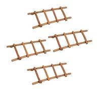 Alomejor Échelle Miniature en Rotin, échelle Rustique Faite Main pour Maison de Poupée, pour Aménagement Paysager de Succulentes et Composition Florale Séchée (20 * 10 4 pièces)