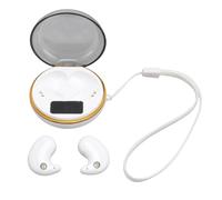 Alomejor Écouteurs de Sommeil Bluetooth, Oreillettes sans Fil Souples, Conception pour Dormir, Légers et Confortables, 2 Unités (White)