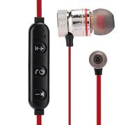 Alomejor Écouteurs de Sport Bluetooth, écouteurs Intra-Auriculaires sans Fil avec Réduction du Bruit pour Les Sports de Plein Air, Noir ou Rouge, 1 Paire (Rouge)