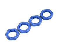 Alomejor Écrou de Moyeu Hexagonal de Roue en Alliage D'aluminium de 17mm, 4 Pièces, Mise à Niveau du Modèle de Voiture RC, Accessoire Léger et Portable pour Voiture RC 1/8 (Blue)