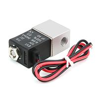 Alomejor Électrovanne à Réponse Rapide en Alliage D'aluminium Durable, 2 Positions, 2 Voies pour Milieu Eau, Air et - DC12 V (G1/8")