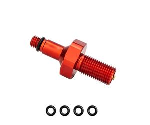 Alomejor Embout de Conversion pour Gonflage D'amortisseur Arrière - Outil Adaptateur de Valve en Alliage D'aluminium 7075 pour Buse d'air à Filetage Interne IFP - Kit de Mise à Niveau (Rouge)