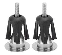 Alomejor Embout de Guidon Durable pour Vélo de Montagne, Installation Facile pour Vélos de Route, Diamètre Intérieur en Alliage D'aluminium 0,6 Pouces pour Poignée de 17 Mm, 2 Accessoires de Vélo