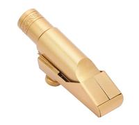 Alomejor Embout de Saxophone Alto en Métal, Finition Plaquée or Brillant, Facile à Contrôler pour les Débutants pour les Cours de Musique