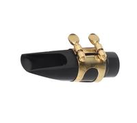 Alomejor Embout de Saxophone Alto, Son Brillant pour la Musique Jazz, Idéal pour les Joueurs Débutants et Professionnels, Matériau en Plastique Noir et Métal, 95 X 35 Mm, adapté aux Saxophones Alto