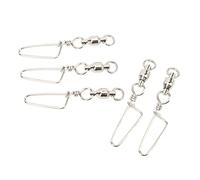 Alomejor Émerillons à Pression de Pêche en Acier Inoxydable, 20 Pièces, Roulements à Billes Haute Résistance, pour la Pêche en Eau Douce et Salée (7#)