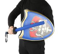 Alomejor Ensemble Bouclier et épée de Chevalier pour Enfants, Matériau éponge en PU, Jouet de Simulation Léger et Sûr, avec Prise en Main Confortable et Facile, pour Les écoles (Ensemble Bleu)