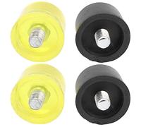 Alomejor Ensemble D'accessoires pour Maillet, Pointes de Frappe en Caoutchouc Souple pour un Impact Doux-2 Têtes de Rechange Jaunes et Noires (Φ35mm)