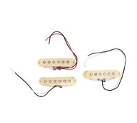 Alomejor Ensemble de 3 Micros à Simple Bobinage, Pickups ABS Crème en Alliage pour Guitare électrique, avec 6 Ressorts et 6 Vis