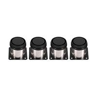 Alomejor Ensemble de 4 Pieds Ronds en Acier Inoxydable, Polis, Réglables en Hauteur, pour la Décoration de Meubles, 60X60mm