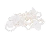 Alomejor Ensemble de Bracelets de Corsage élastiques en Perles, Bandes de Perles Blanches en Plastique élégantes pour Bal de Mariage, 10 Pièces