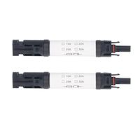 Alomejor Ensemble de Connecteurs étanches pour Panneaux Solaires Photovoltaïques, Fusible intégré Anti- Durable pour Câbles/contrôleurs Solaires, 2 Jeux pour Panneaux/câbles - IP68 1000 V (10A)