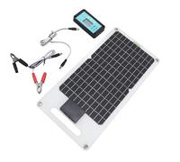 Alomejor Ensemble de Contrôleur de Panneau Solaire Efficace 100A 12V 24V avec Double Port de Sortie USB TYPE C DC - Pour Caméra de sécurité de Téléphone RV - Silicium Monocristallin 50W