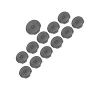 Alomejor Ensemble de Couvercles de Boutons D', 12 Pièces, Couvercle de Bouton-Poussoir Mécanique Durable pour Jeux de , adapté à Kailh Cherry TTC 20,2 Mm 25,3 Mm (Black)