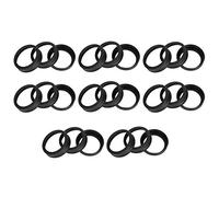 Alomejor Ensemble de Couvercles de Canettes en Acier Inoxydable Noir Mat, 24 Pièces, pour Bocaux Mason, Couvercle de Pot en Verre scellé étanche, Bouche Large de 70mm pour le Rangement de la Cuisine