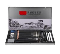 Alomejor Ensemble de Croquis au Crayon à Charbon avec 29 Outils pour la Pratique Professionnelle du Dessin, Idéal pour les étudiants en Art, Matériau Non Toxique