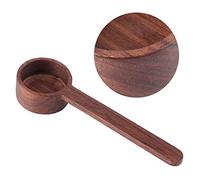 Alomejor Ensemble de Cuillères à Mesurer Multifonctions en Bois, pour une Cuisson Précise en Cuisine, du café, du thé et des épices, Noyer Noir, 1 Pièce (longue poignée)