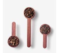 Alomejor Ensemble de Cuillères à Mesurer Multifonctions en Bois, pour une Cuisson Précise en Cuisine, du café, du thé et des épices, Noyer Noir, 1 Pièce (manche court)