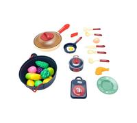 Alomejor Ensemble de Jeu de Cuisine pour Enfants avec Lumières et Sons, Jouets de Cuisine pour Tout-Petits à Partir de 3 Ans, Garçons et Filles, Comprend Une Poêle à Frire, des Cuillères, (Blue)