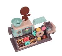 Alomejor Ensemble de Jeu Donut Store pour Enfants, avec Four à Micro-Ondes, Lumière, Son, Faux Bonbons, Machine à Fabriquer des Beignets, Jouet de Jeu de Rôle