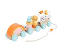 Alomejor Ensemble de Jouets en Bois avec à Empiler d'animaux avec Un Design Mignon pour Un Jeu Imaginatif et des Histoires, Facile à Ranger et à Transporter pour Les Enfants âgés de 3 Ans et Plus,