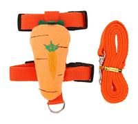 Alomejor Ensemble de Laisse de Harnais pour Lapins, Protection Durable pour Chinchillas d'animaux de Compagnie, Kit de Sangles de Lapin en Nylon et Acier Inoxydable, pour Lapins de Compagnie, (M)