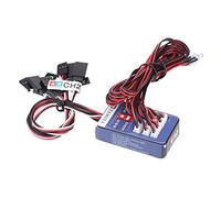 Alomejor Ensemble de lumière LED de Voiture RC 12 Kit de système d'éclairage de Lampe LED Simulation lumières Clignotantes pour Voiture 1/10 1/8 RC