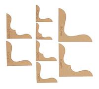 Alomejor Ensemble de Modèles de Portefeuille en Acrylique, 8 Pièces, Pochoirs Robustes de qualité Supérieure pour L'artisanat du Cuir, 40mm 50mm 60mm 80mm