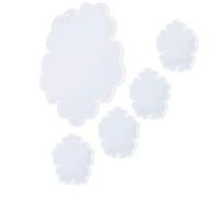 Alomejor Ensemble de Moules en Silicone pour Dessous de Verre à Fleurs pour Bricolage, Grand Plateau, Bol et Création D'œuvres D'art à Usage Domestique -, 5 Pièces - Idéal pour les Amateurs de